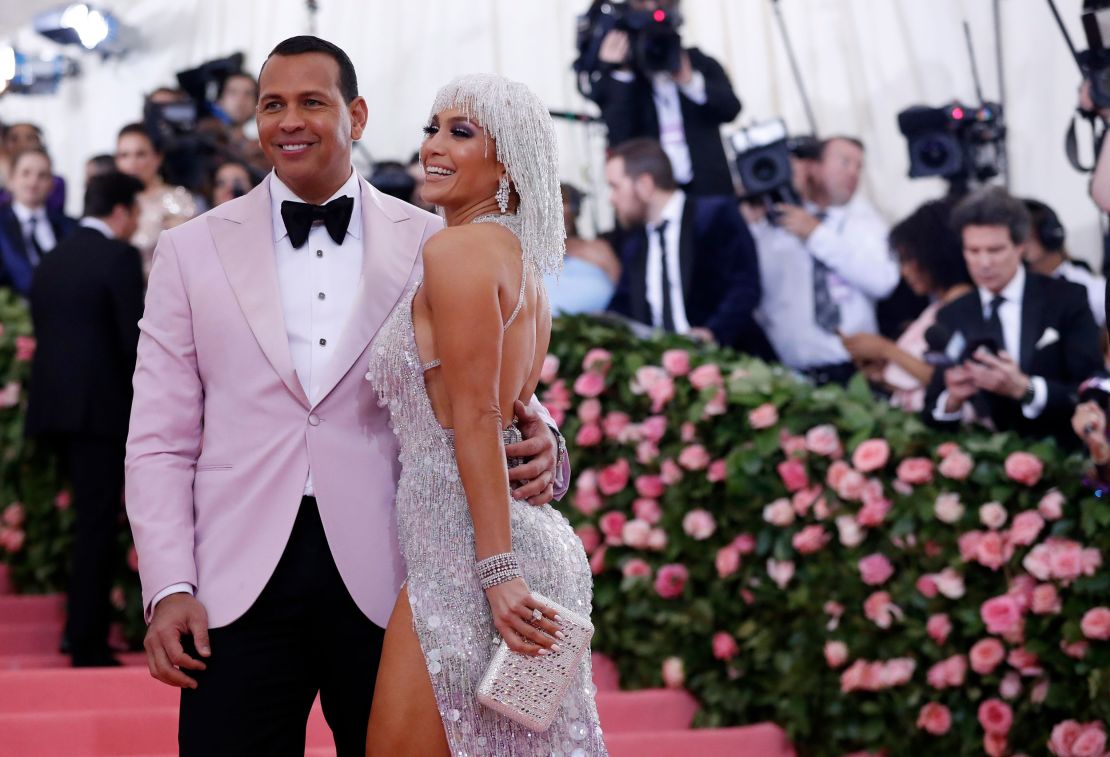 Jennifer Lopez and Alex Rodriguez attend the Metropolitan Museum of Art Costume Institute Gala in New York on May 6, 2019.