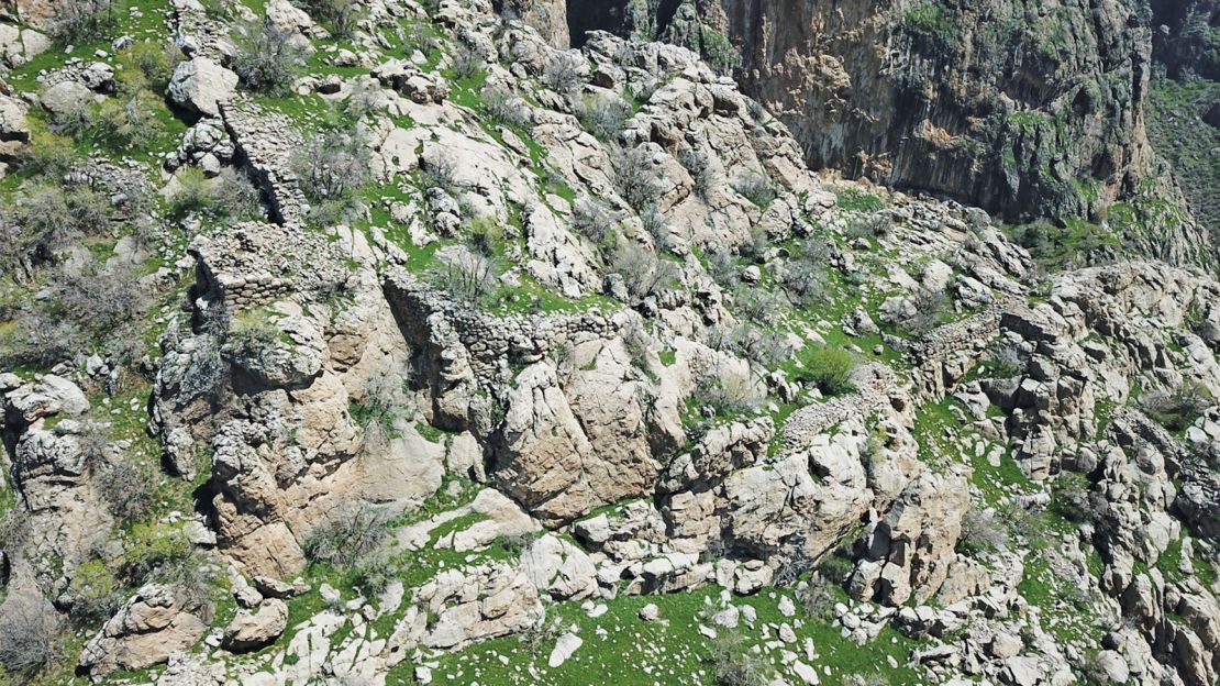 Upper fortifications at the 2,000-year-old site are shown.