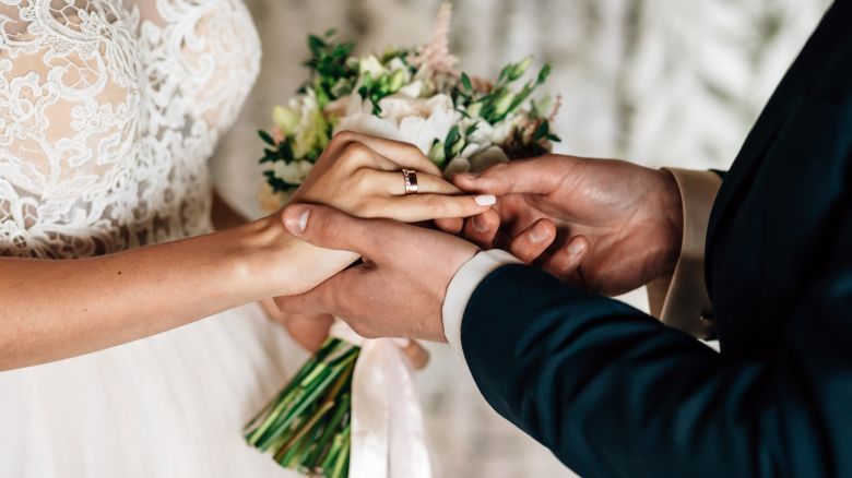 exchange of wedding rings white