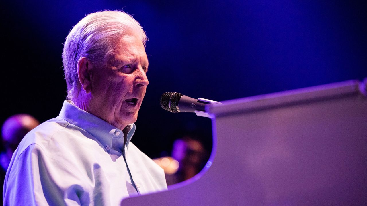 Brian Wilson, founding member of the Beach Boys, performs at The Kia Forum on June 9, 2022, in Inglewood, California.