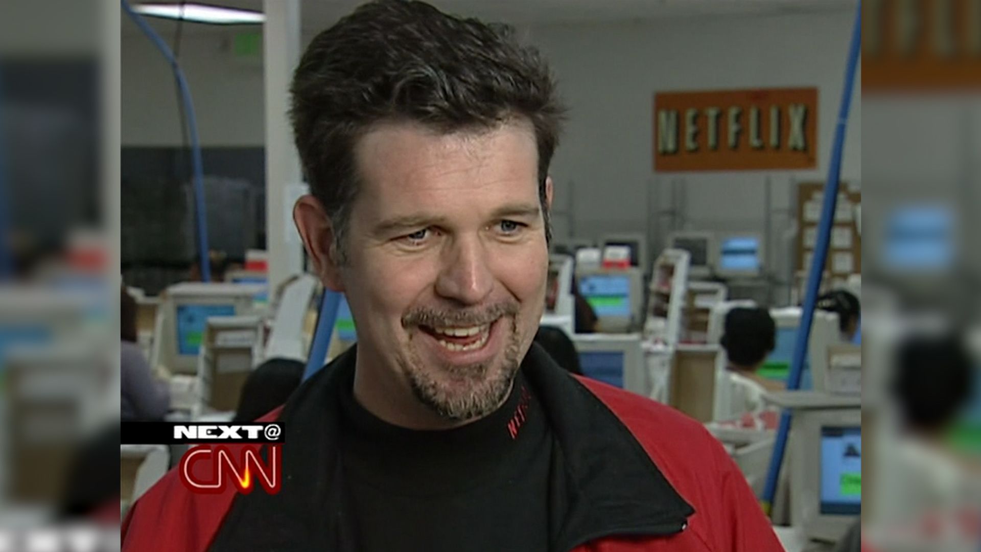 Reed Hastings Opens Rome's Netflix Office as Rain Begins to Fall