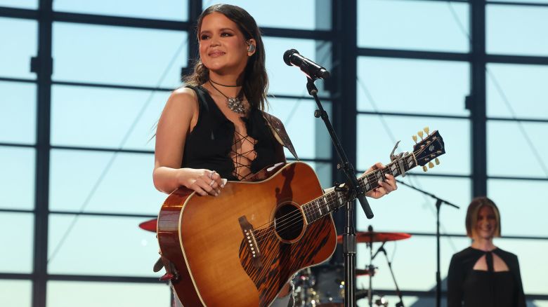 LAS VEGAS, NEVADA - MARCH 07: Maren Morris performs onstage during the 57th Academy of Country Music Awards at Allegiant Stadium on March 07, 2022 in Las Vegas, Nevada. (Photo by Rich Fury/Getty Images for ACM)