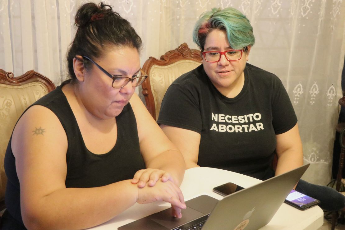 Sandra Cardona and her partner Vanessa Jiménez of the Red Necesito Abortar say they've received an increasing number of messages from women in the United States asking for help since the US Supreme Court overturned Roe v. Wade.