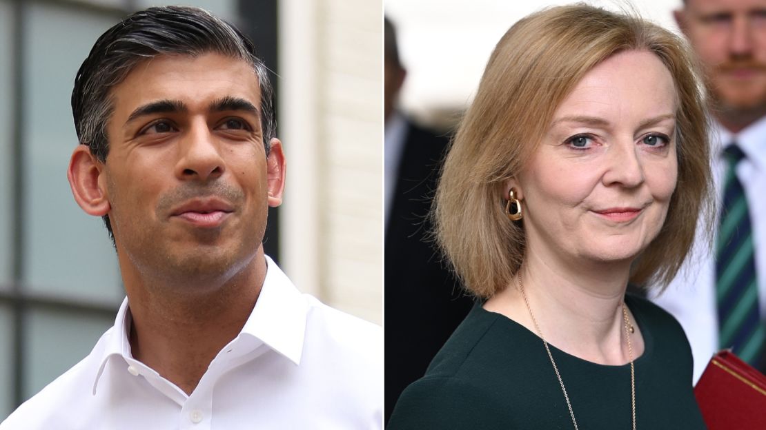 Conservative Party leadership candidates Rishi Sunak and Liz Truss. 