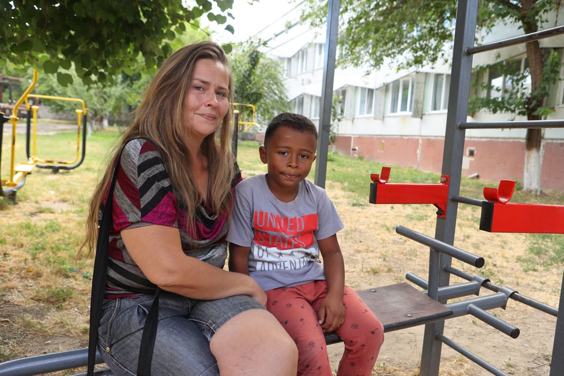 Natasha and her son have found refuge in Moldova. 