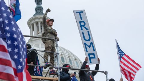 Supporters of President Trump storm the United States Capitol building on January 6, 2021.