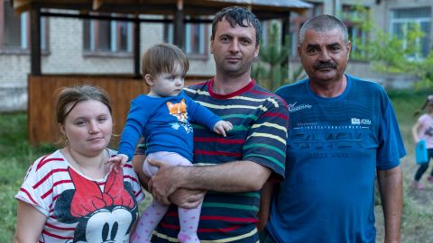 Andrei Halilyuk and his family in Kryvyi Rih. 