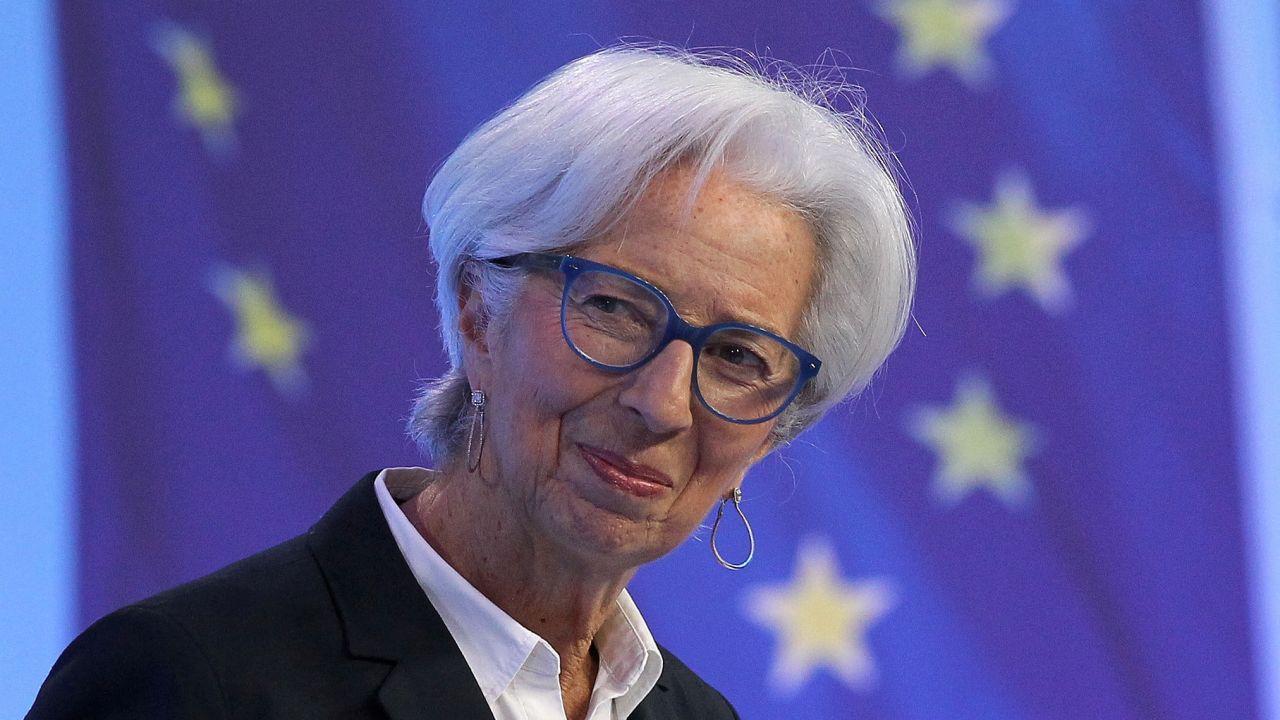 FILE PHOTO: President of European Central Bank Christine Lagarde addresses a news conference following the meeting of the Governing Council's monetary in Frankfurt, Germany March 10, 2022. Daniel Roland/Pool via REUTERS/File Photo