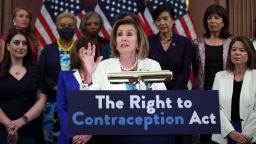 U.S. Speaker of the House Nancy Pelosi (D-CA) speaks during an event on Capitol Hill on July 20, 2022 in Washington, DC. Pelosi joined other members of the Democratic caucus in discussing The Right to Contraception Act that the House will vote on tomorrow, a law that would codify the right to access and use FDA approved contraceptives.