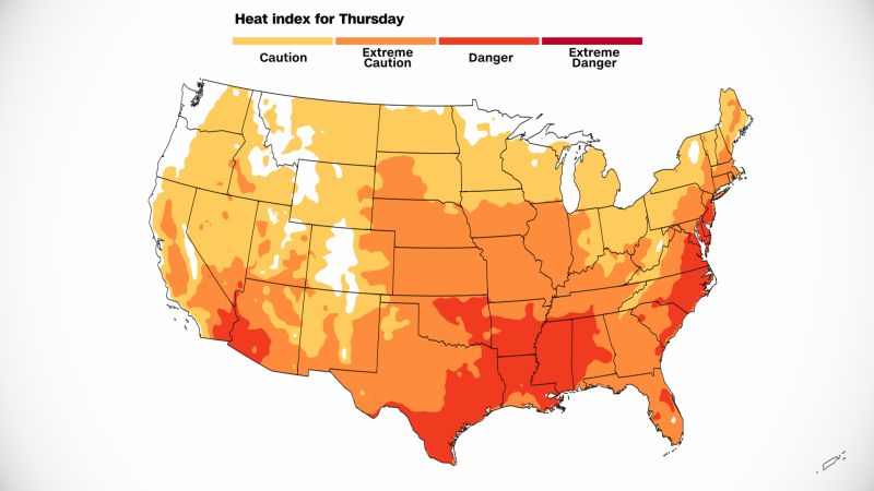 Heat Index Forecasts Indicate Danger For Large Parts Of Us 