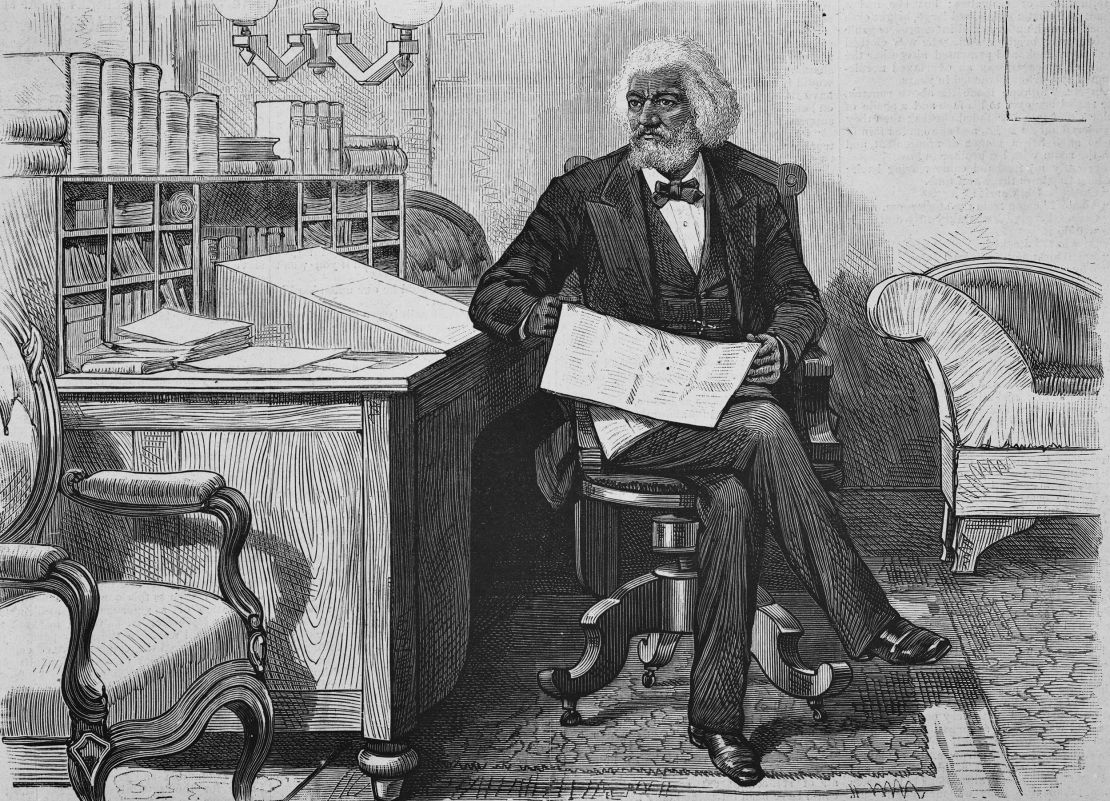 American social reformer and abolitionist Frederick Douglass, circa 1880. 