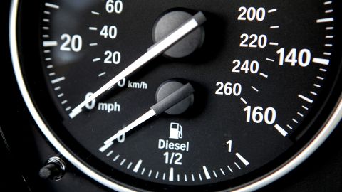 Many speedometers have a symmetrical appearance.