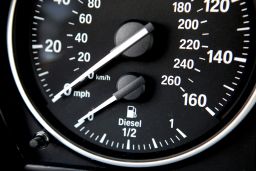 Many speedometers have a symmetrical appearance.