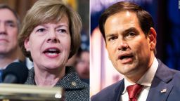 Tammy Baldwin left and Marco Rubio right.
