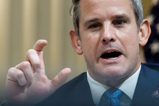 Kinzinger speaks during the hearing on July 21. "Almost everybody wanted President Trump to instruct the mob to disperse," <a href="index.php?page=&url=https%3A%2F%2Fwww.cnn.com%2Fpolitics%2Flive-news%2Fjanuary-6-hearings-july-21%2Fh_a543c7c9f8faec3713882ede79ccfc79" target="_blank">he said.</a> "President Trump refused."