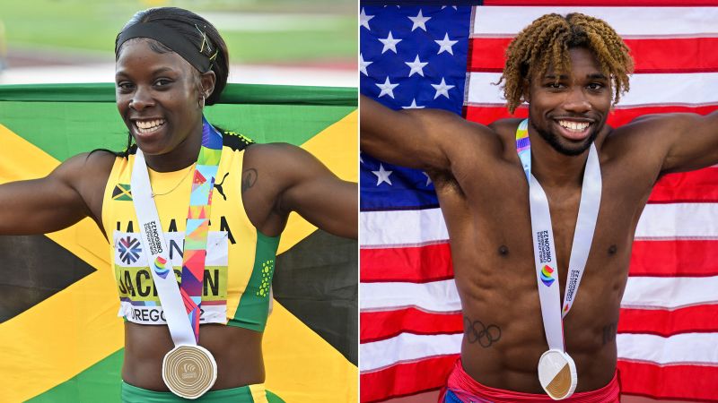 Shericka Jackson and Noah Lyles smash record at World