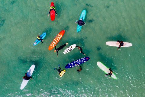 Surfers for Climate is an Australian-based charity mobilizing surfers to take action to protect the ocean. The group has organized campaigns to prevent offshore oil and gas drilling, expand Australia's network of surfing reserves, and end the sport's reliance on fossil fuels.