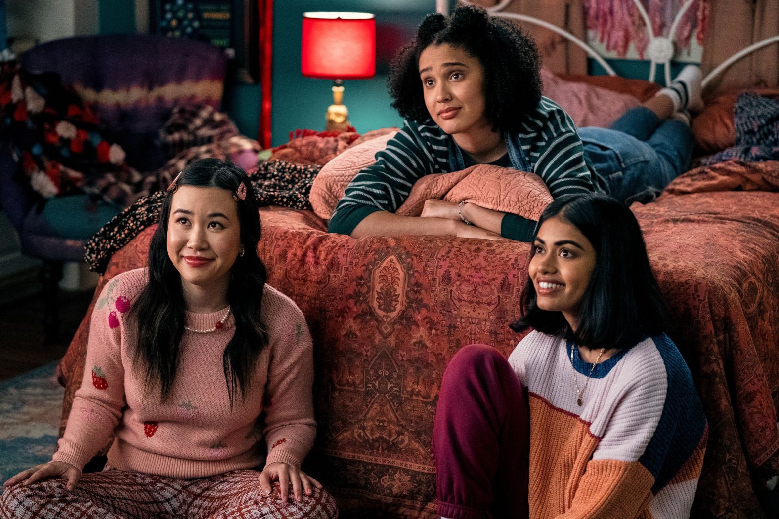 <strong>"Never Have I Ever" Season 3</strong>: Ramona Young stars as Eleanor Wong, Lee Rodriguez as Fabiola Torres and Megan Suri as Aneesa in this series about an Indian teen girl trying to find her way in high school and life. <strong>(Netflix) </strong>