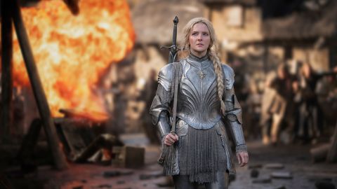 A suited-up Galadriel prepares to take on dastardly foes in the newest trailer for "Lord of the Rings: The Rings of Power," the upcoming Amazon series.
