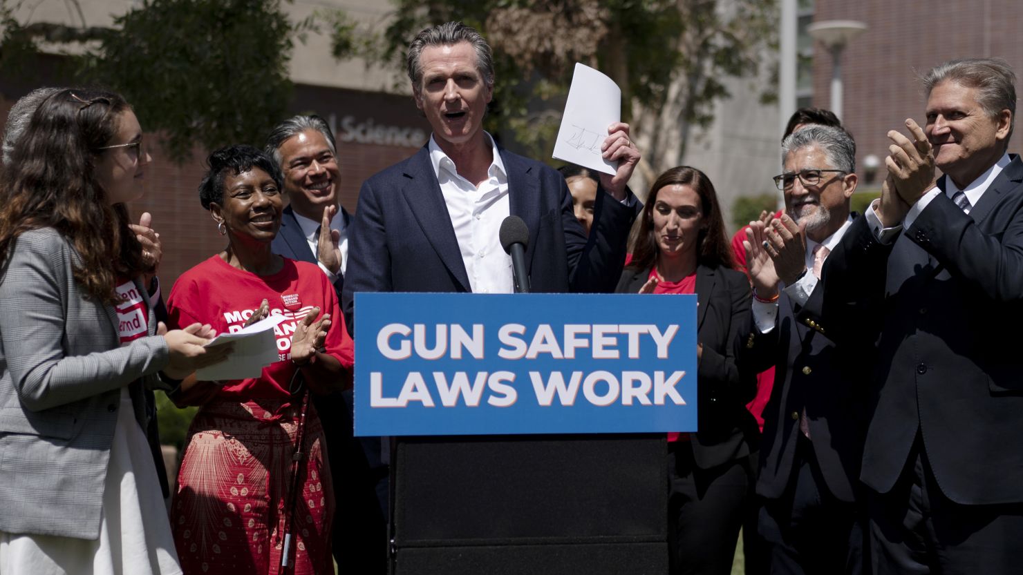 Newsom signing gun control law 0722