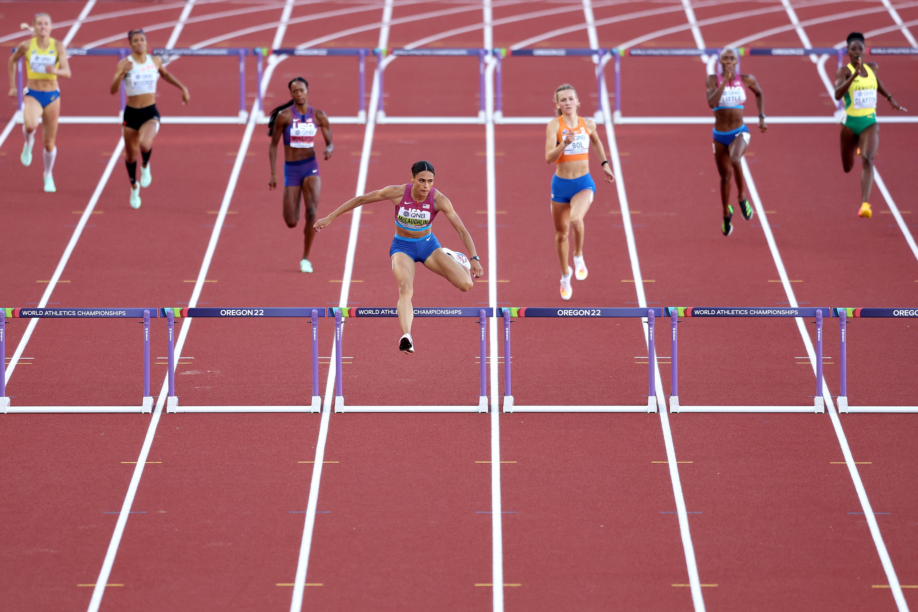 Sydney McLaughlin breaks her own 400-meter hurdles world record