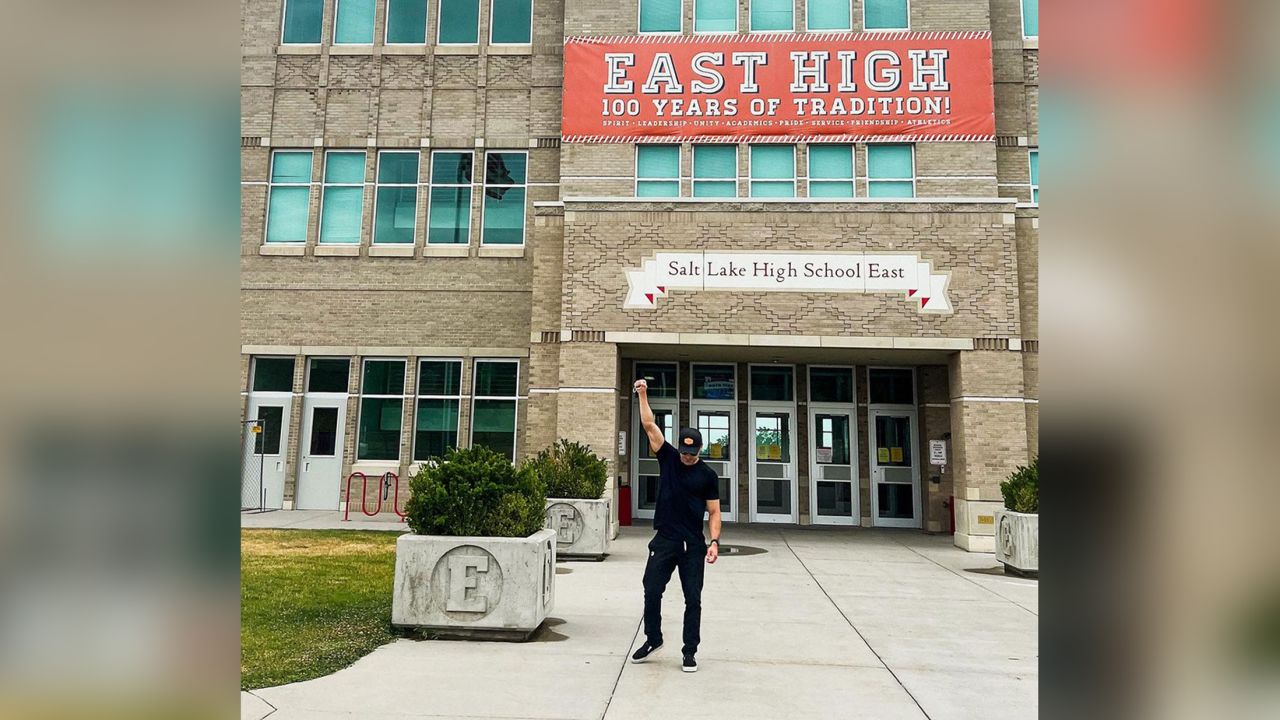Zac Efron returned to the high school that made him a star in "High School Musical."