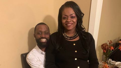 James Winston and his girlfriend, Valyn Burrell, at Thanksgiving in 2019.