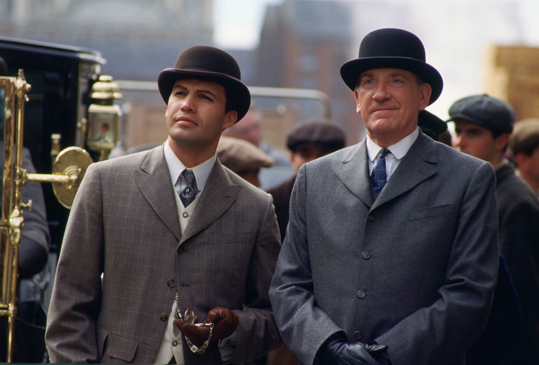 David Warner (right) played Spicer Lovejoy in "Titanic," a snide companion to Billy Zane's Caldeon Hockley.