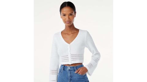 Women's Scoop Crochet Sweater