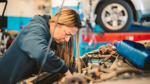 Audra Fordin, of Great Bear Auto Repair in Queens, New York, says customers are cutting back on repairs to save money.