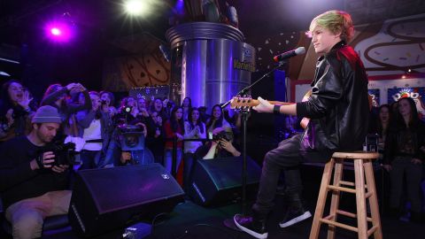 Simpson performs in New York's Times Square in December 2010.
