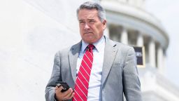 GOP Rep. Jody Hice is seen on the House steps of the US Capitol after the last votes of the week on June 16, 2022. 
