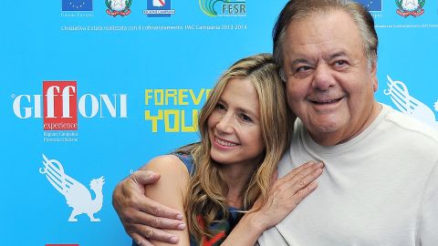 Mira and Paul Sorvino at the Giffoni Film Festival on July 20, 2013, in Giffoni Valle Piana, Italy.  