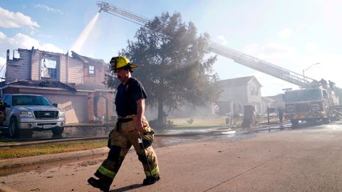 At least six fire departments helped control or extinguish the fire in suburban Dallas.