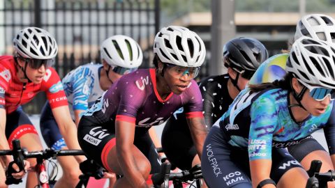 Ayesha McGowan rides for Women's World Tour team Liv Racing Xstra.