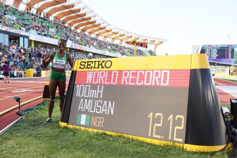 Nigeria’s Golden Girl Tobi Amusan Causes Stir After World Record Win At ...