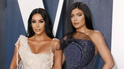 Kim Kardashian and Kylie Jenner attend the Vanity Fair Oscar party in Beverly Hills during the 92nd Academy Awards, in Los Angeles, California, U.S., February 9, 2020.  