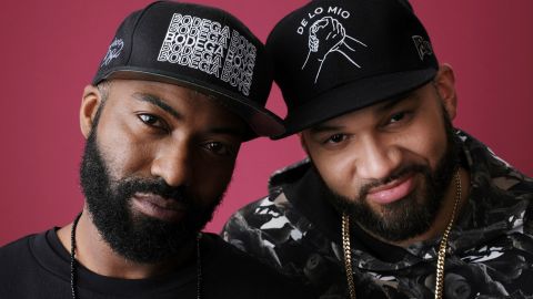 Desus Nice, left, and The Kid Mero, hosts of the Showtime talk show "Desus & Mero," pose together for a portrait during the 2019 Winter Television Critics Association Press Tour, Thursday, Jan. 31, 2019, in Pasadena, Calif.