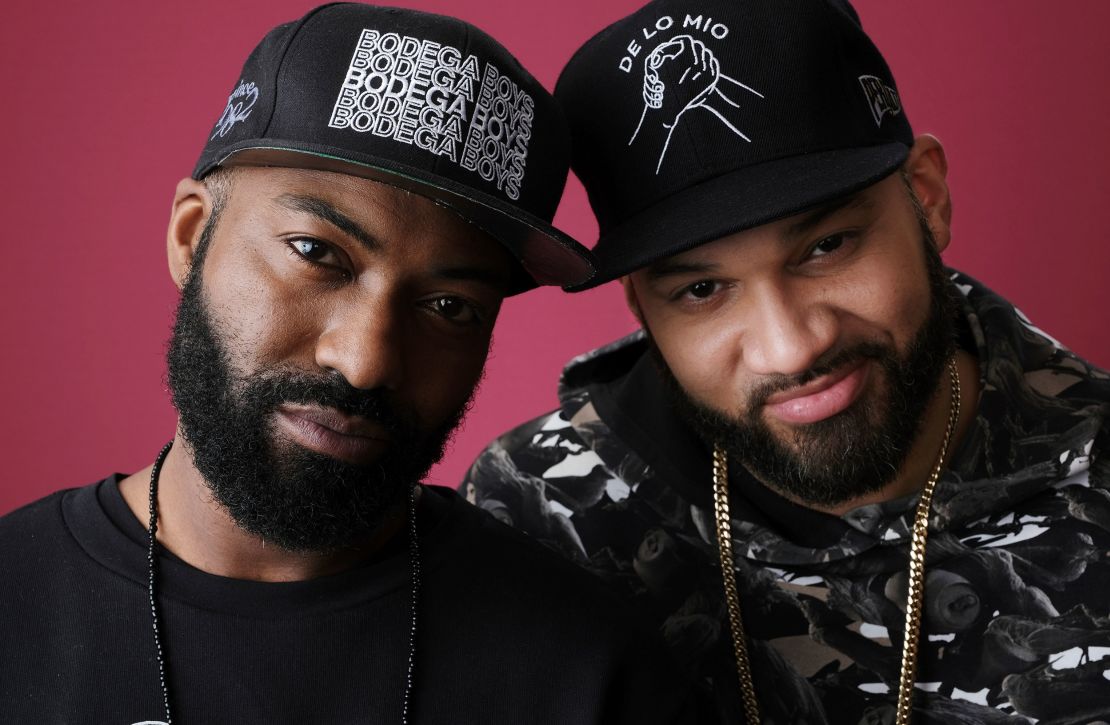 Desus Nice, left, and The Kid Mero, hosts of the Showtime talk show "Desus & Mero," pose together for a portrait during the 2019 Winter Television Critics Association Press Tour, Thursday, Jan. 31, 2019, in Pasadena, Calif.
