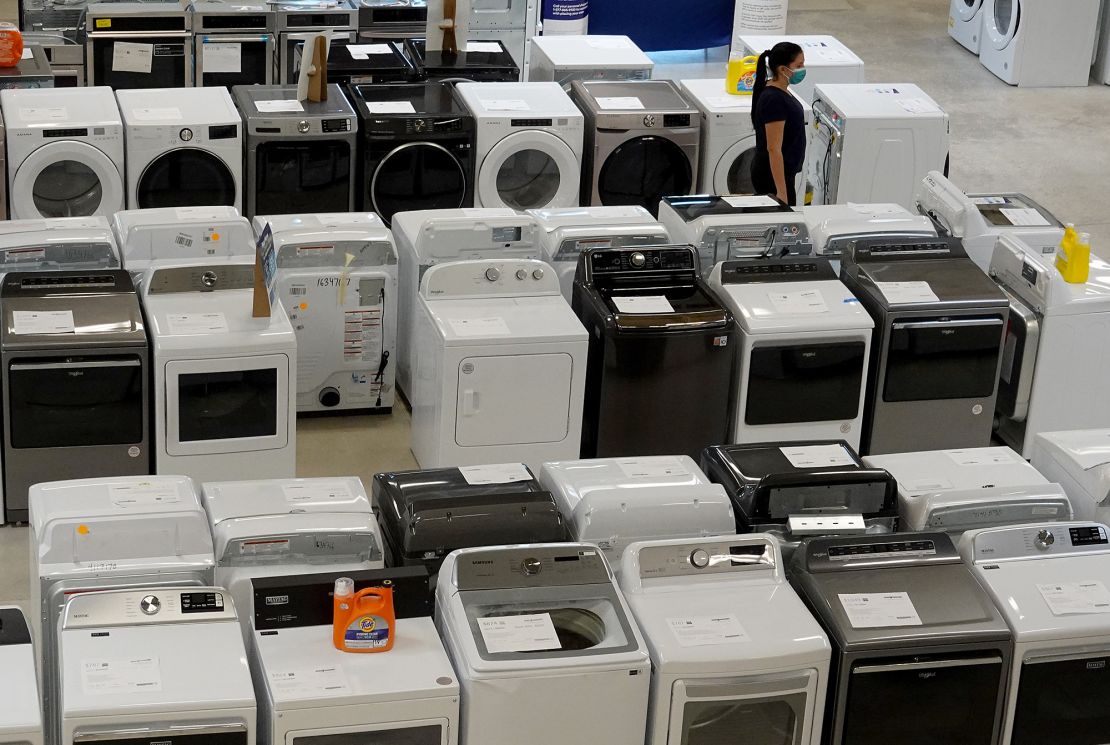 Costs for almost everything have been on the rise. Here washers and dryers are on display at a Lowe's Home Improvement store in Miami. 