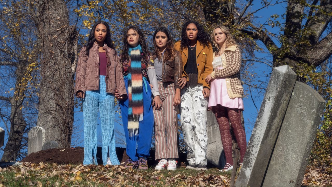 (From left) Zaria, Malia Pyles, Maia Reficco, Chandler Kinney and Bailee Madison star in "Pretty Little Liars: Original Sin."
