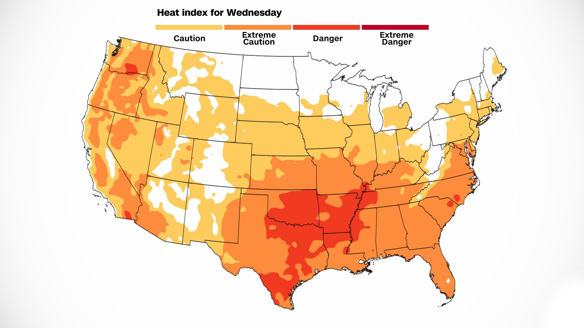 Searing heat in the Pacific Northwest and the Southeast to continue
