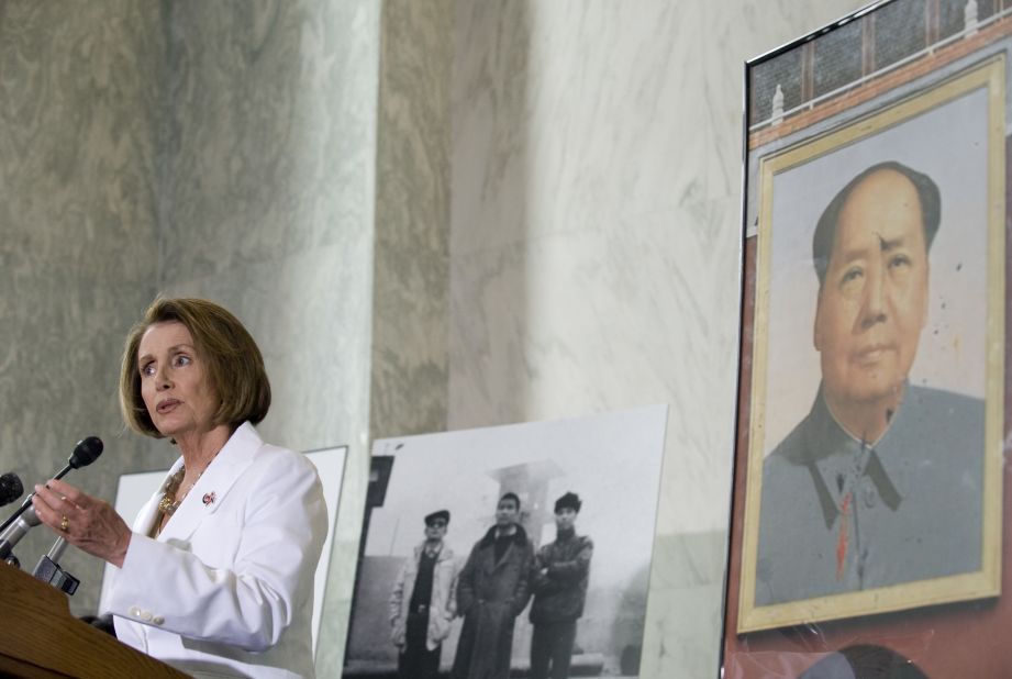 Pelosi speaks on Capitol Hill during a June 2009 event marking the 20th anniversary of the Tiananmen Square protests.