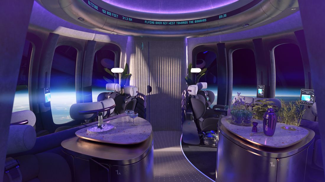<strong>Relaxation:</strong> There'll be a well-stocked bar on board and Space Perspective also promises guests an on-board "culinary experience." 