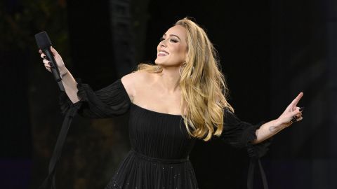 Adele performs onstage at American Express present BST Hyde Park on July 2 in London.