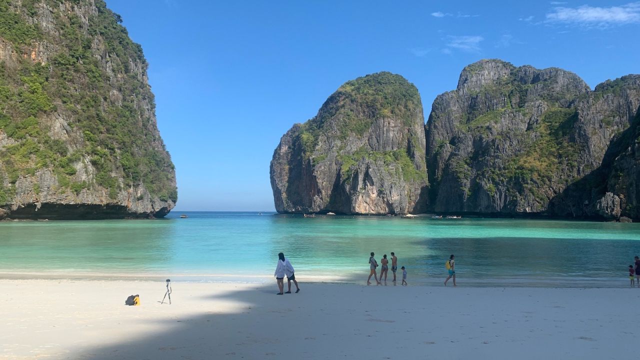 <strong>Resurrecting paradise: </strong>Maya Bay, a beautiful cove in Thailand's Andaman Sea, began welcoming tourists on January 1, 2022 for the first time since 2018 following a massive rejuvenation program. Today, boats are forbidden from entering the bay.  