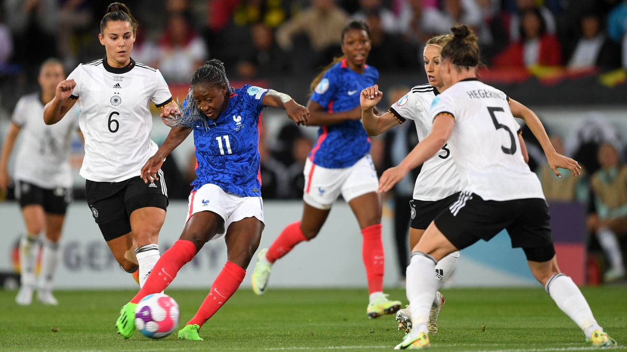 Kadidiatou Diani's deflected shot saw France level against Germany.