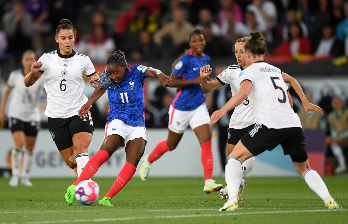 Kadidiatou Diani's deflected shot saw France level against Germany.