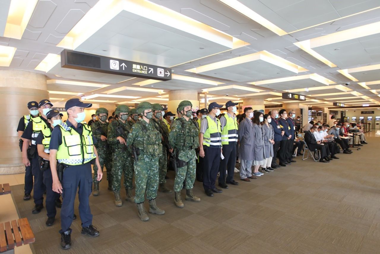 Staff members were walked through various scenarios and protocols during the exercise.