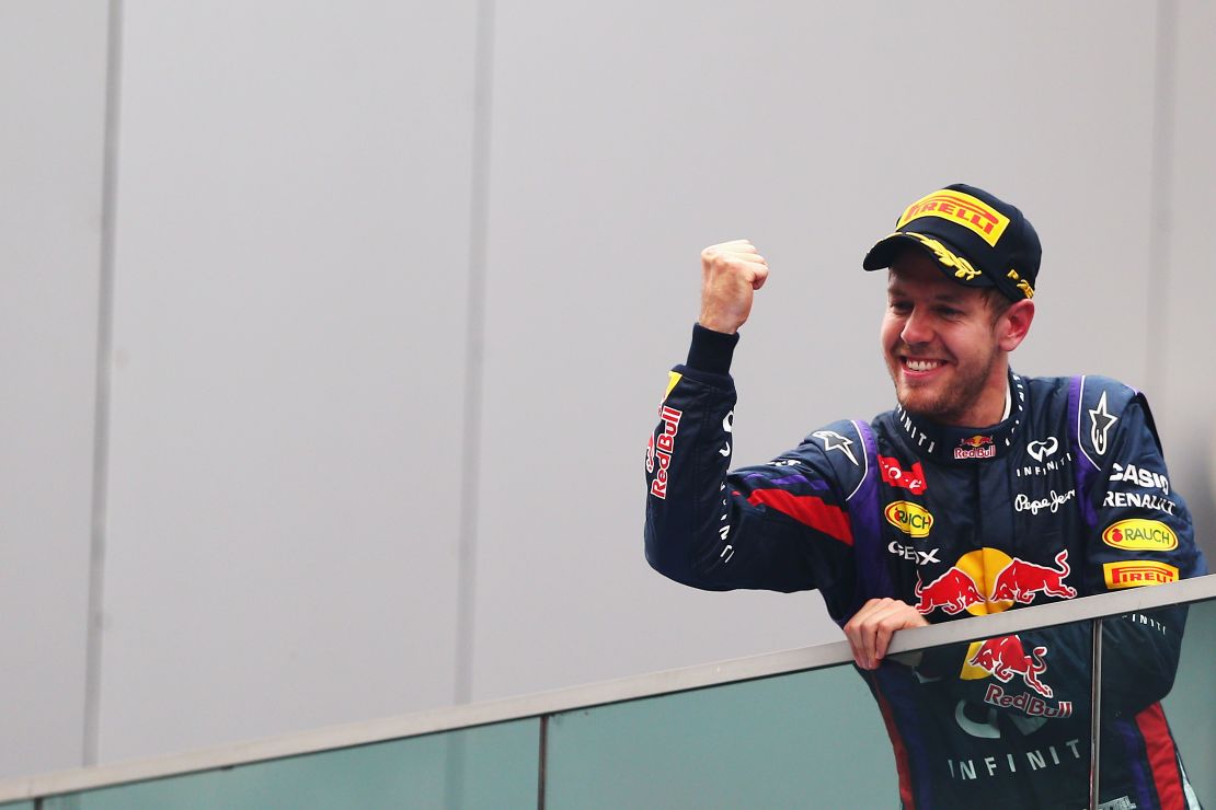 Vettel won four world championship titles with Red Bull. 